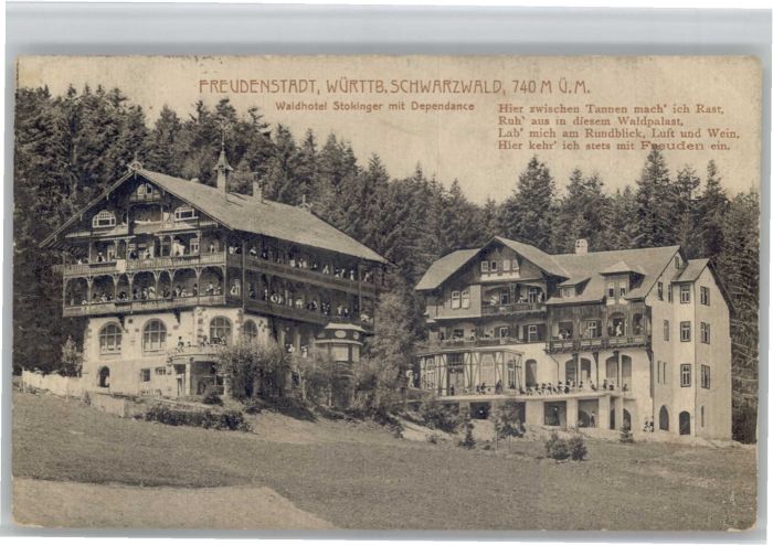 FREUDENSTADT BW Waldhotel Stokinger