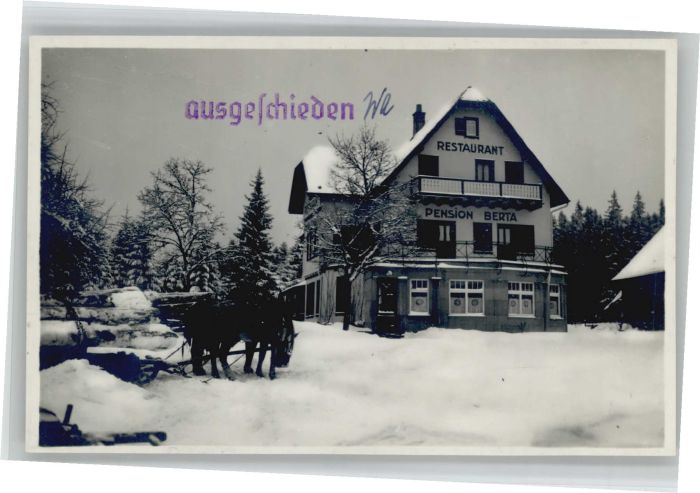 Zwieselberg Freudenstadt Restaurant Pension Berta