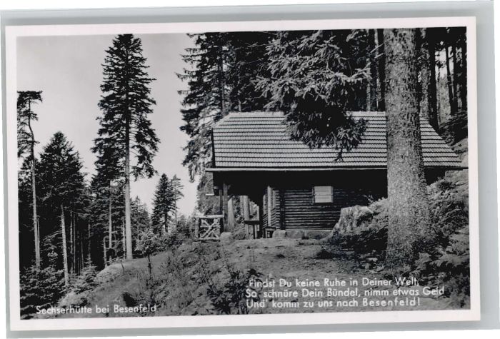 Besenfeld Sechserhütte Vers