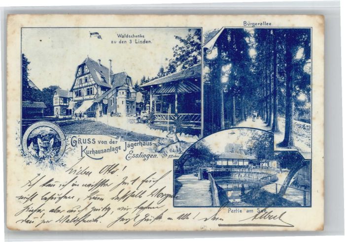Esslingen Neckar Kurhaus Jägerhaus Waldschenke zu den dr