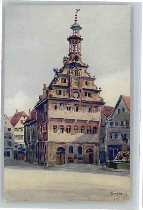 Marschall Vinzenz Esslingen Neckar Rathaus Künstler Marsc