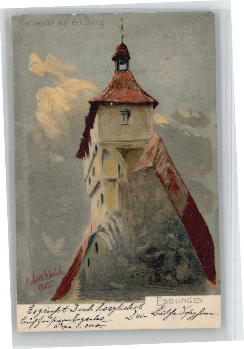 Esslingen Neckar Burg Hochwacht Künstler Künstler Robert