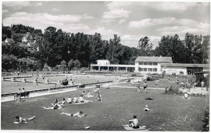 TueBINGEN BW chwimmbad Gaststaette Roehm *