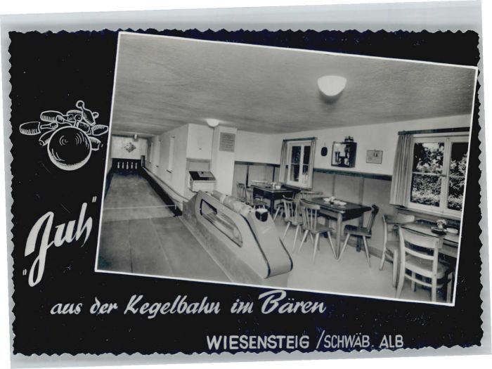 Wiesensteig Cafe Bären Kegelbahn