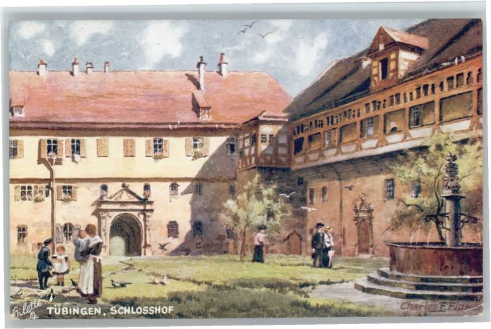 TueBINGEN BW chlosshof Kuenstler Charles E. Flower *