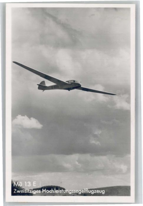 TueBINGEN BW lugsportverein Segelflugzeug Mue 13 E *