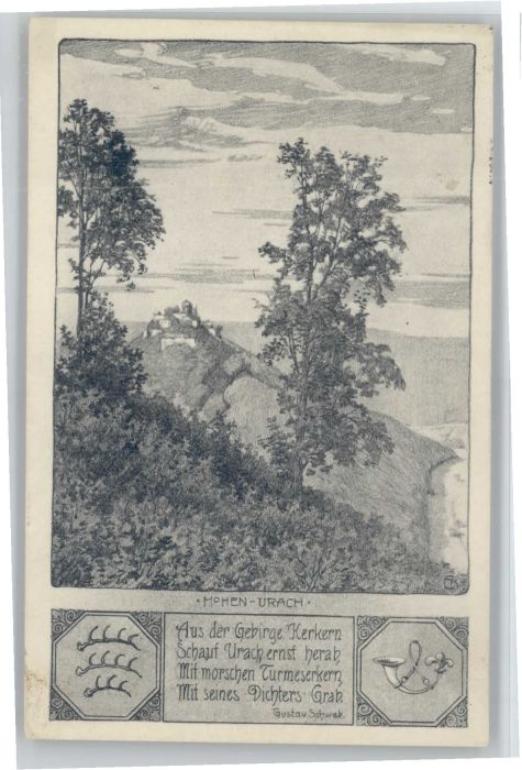 Bad Urach Hohenurach Vers Gustav Schwab