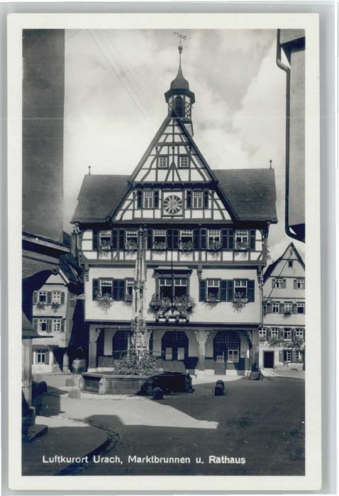 Bad Urach Rathaus Marktbrunnen