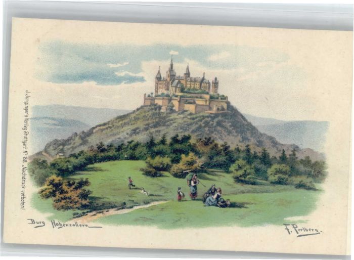 Burg Hohenzollern Künstler F. Perlberg