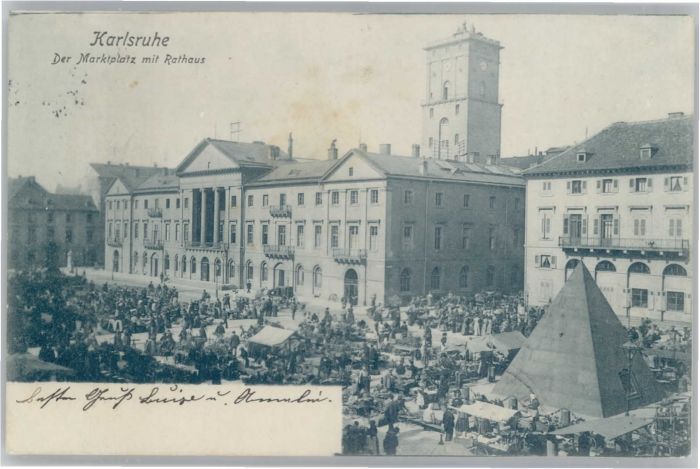 Karlsruhe Marktplatz Rathaus