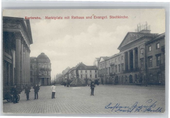 Karlsruhe Marktplatz Rathaus Kirche