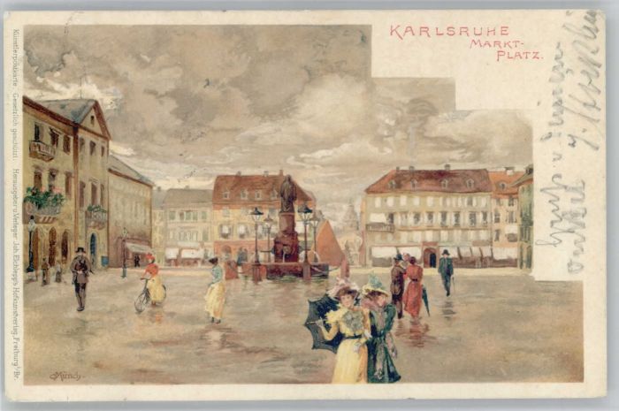 Karlsruhe Marktplatz Künstler Münch x