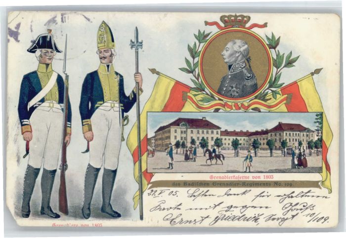 Karlsruhe [Stempelabschlag] Grenadier Kaserne