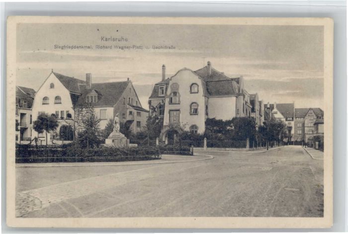 Karlsruhe Siegfried Denkmal  Richard Wagner Platz