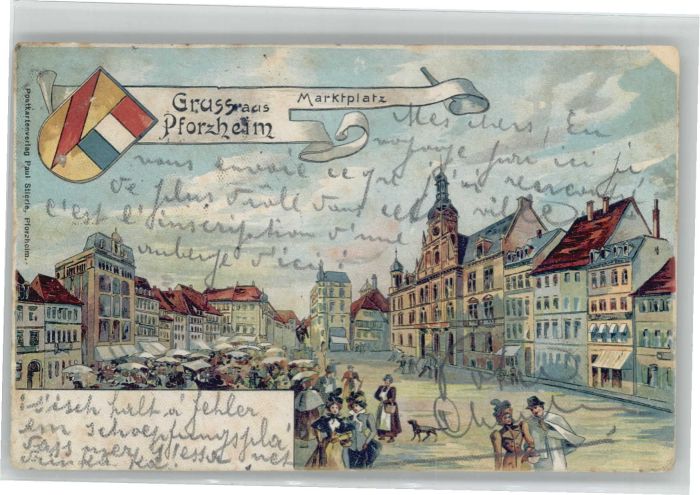 Pforzheim Marktplatz Wappen