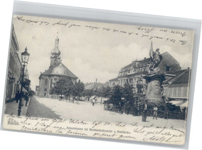 Rastatt Kaiserstrasse Bernhardusbrunnen Stadtki