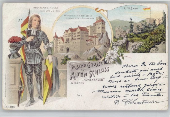 Baden-Baden Schloss Hohenbaden Bernhard der Heilige