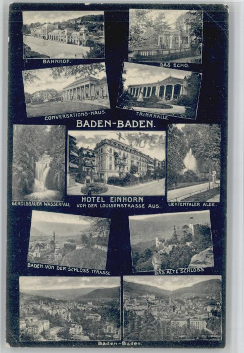 Baden-Baden Bahnhof Conversations Haus Hotel Einhor