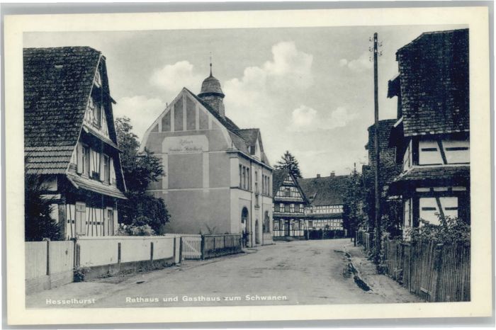 Hesselhurst Rathaus Gasthaus zum Schwanen