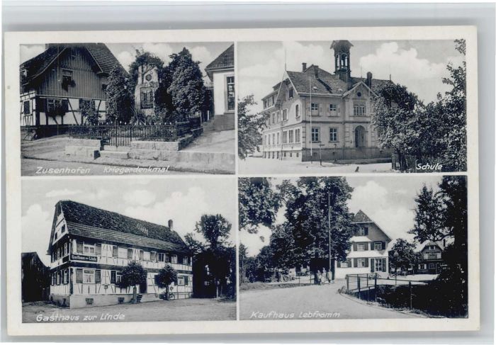 Zusenhofen Gasthaus Linde Kaufhaus Lebfromm
