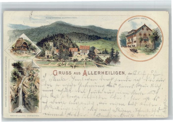 Allerheiligen Oppenau Allerheiligen Hotel Wasserfall Kloster