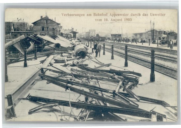 Appenweier Verheerung Bahnhof Unwetter