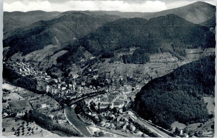 Wolfach Schwarzwald BW Fliegeraufnahme