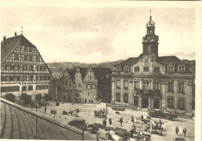 Schwaebisch Hall arktplatz Rathaus