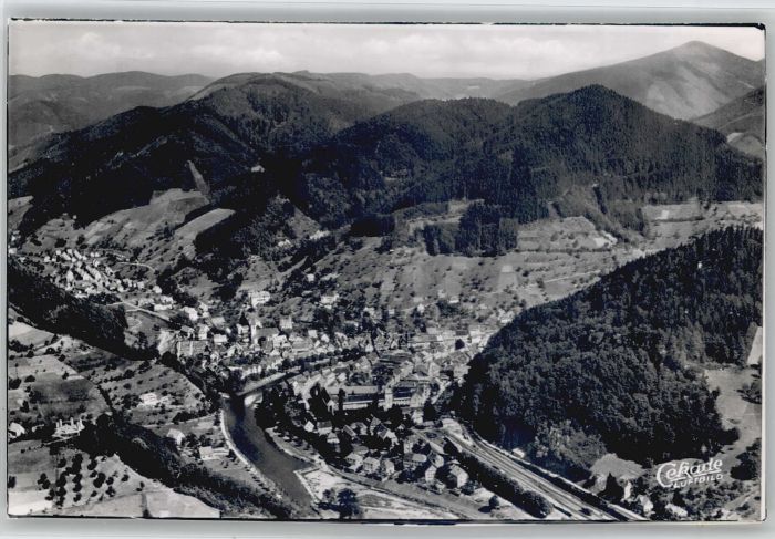 Wolfach Schwarzwald BW Fliegeraufnahme