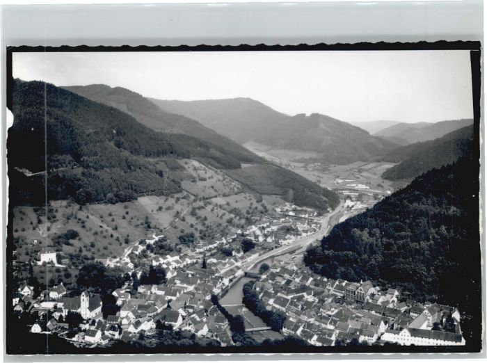 Wolfach Schwarzwald BW Fliegeraufnahme