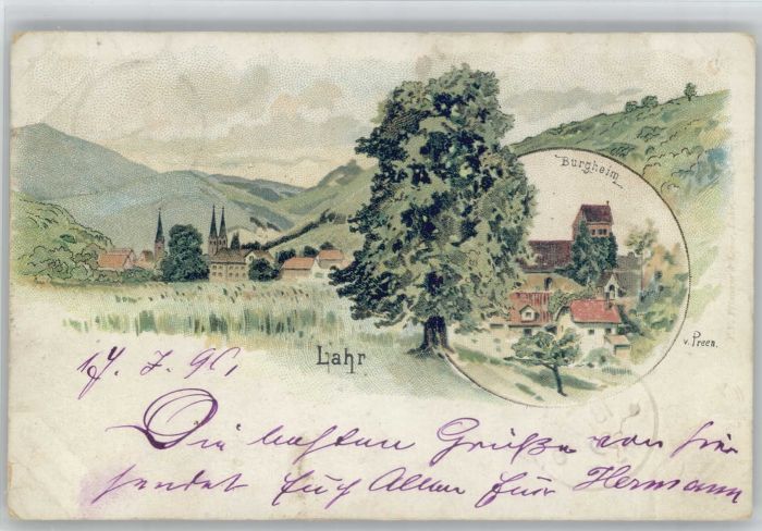 Lahr Schwarzwald Lahr Burgheim Künstler v. Preen