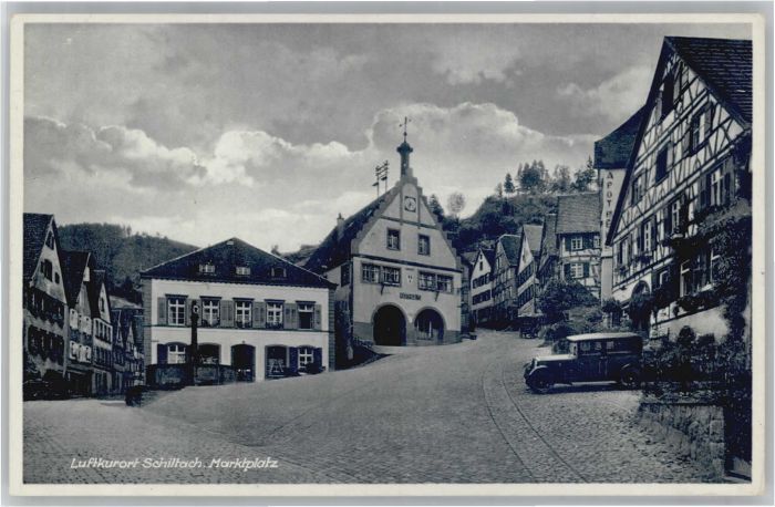 Schiltach Marktplatz Rathaus Apotheke