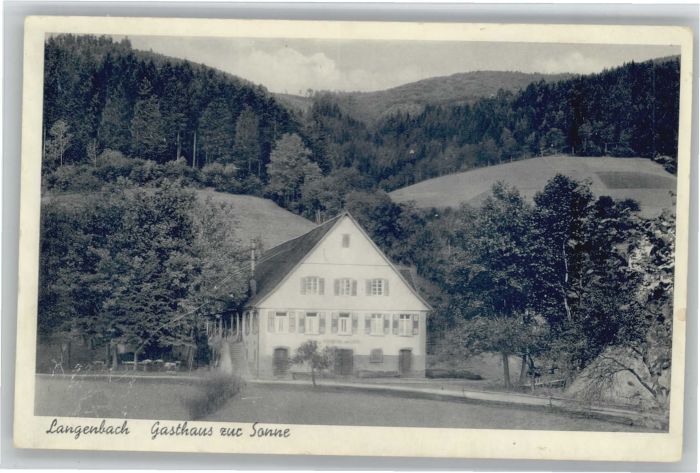 Langenbach Kinzigtal Gasthaus zur Sonne