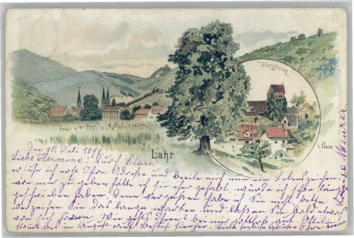 Lahr Schwarzwald Lahr Burgheim Künstler v. Preen