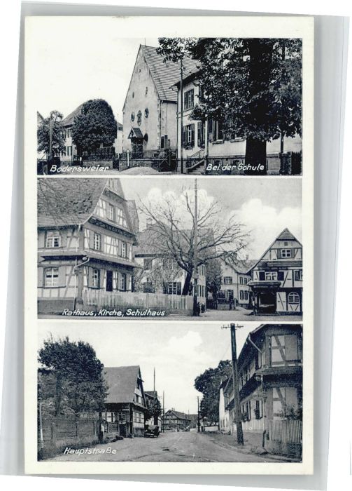 Bodersweier Rathaus Kirche Schule Hauptstrasse