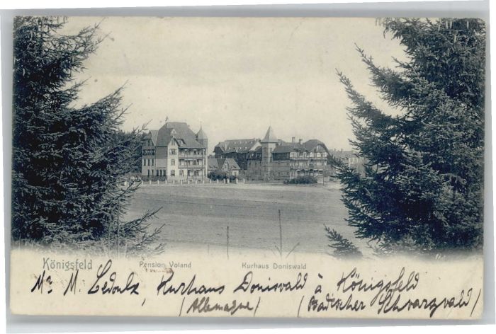 Koenigsfeld Schwarzwald Königsfeld Pension Vorland Kurhaus Doni