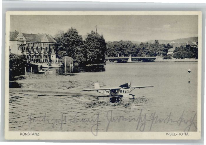 Konstanz Insel-Hotel Wasserflugzeug