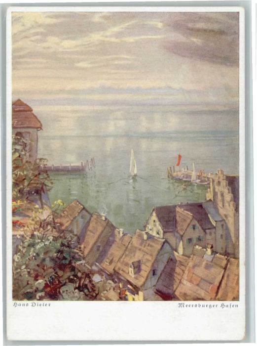 Meersburg Bodensee Meersburg Hafen Künstler Hans Dieter