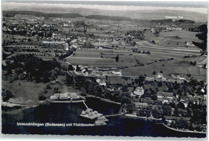 Unteruhldingen Fliegeraufnahme Pfahlbauten