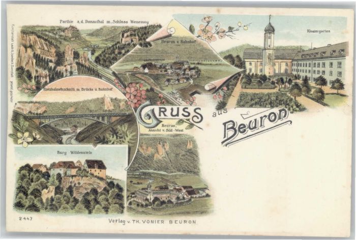 Beuron Donautal Beuron Klostergarten Burg Wildenstein