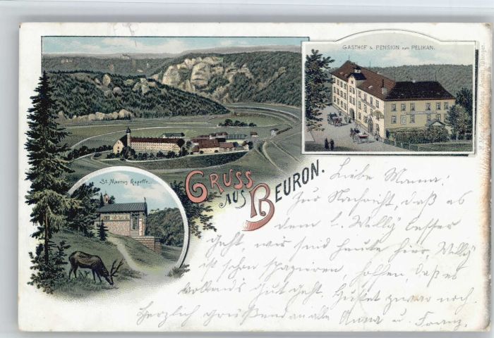 Beuron Donautal Beuron Gasthof zum Pelikan Sankt Maurus