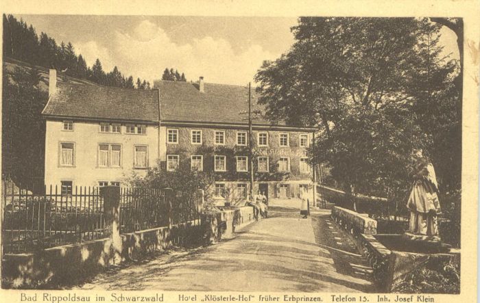 Bad Rippoldsau Schwarzwald Bad Rippoldsau Hotel Klösterle-Hof Erbp