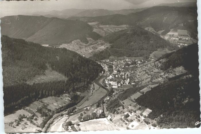 Wolfach Schwarzwald BW Fliegeraufnahme