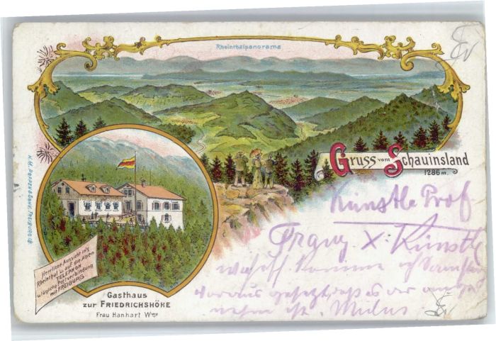 Schauinsland Gasthaus zur Friedrichshöhe Rheintal