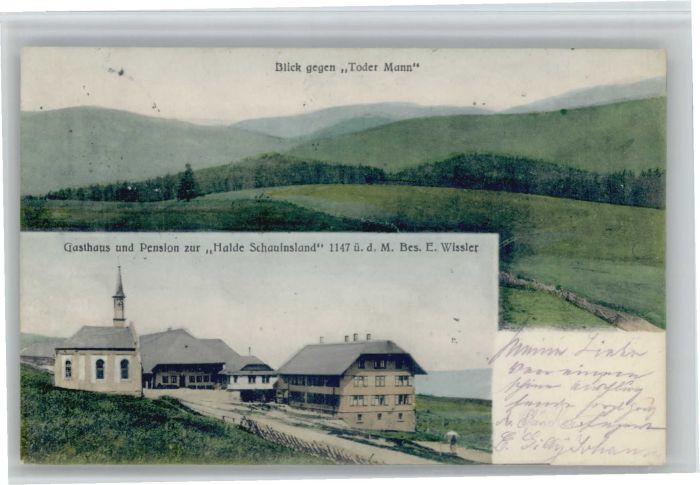 Schauinsland Gasthaus zur Halde Toder Mann