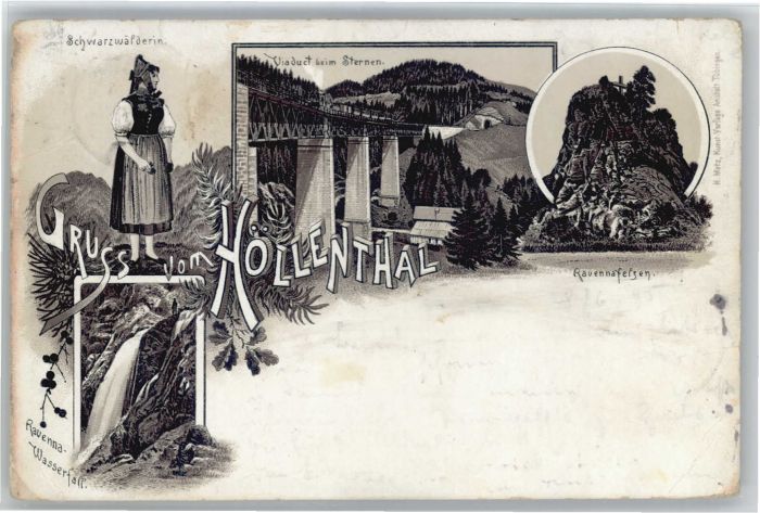 Hoellental Schwarzwald iadukt zum Sternen Ravennafelsen