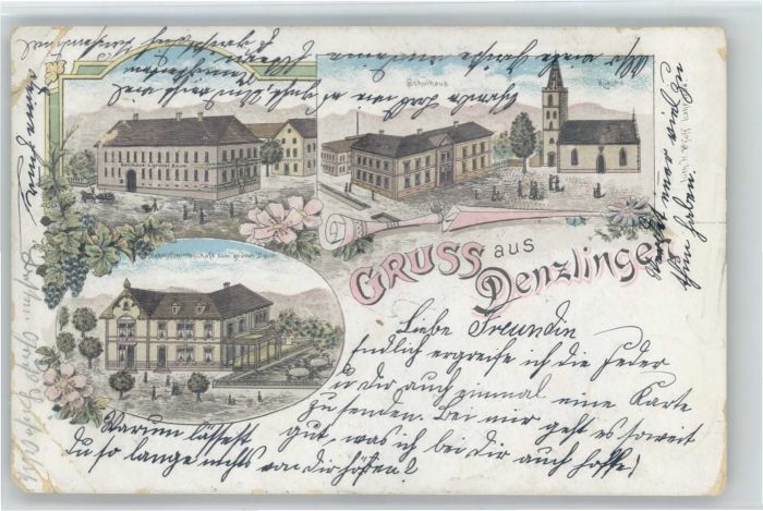 Denzlingen Bahnhofswirtschaft zum grünen Baum Schu