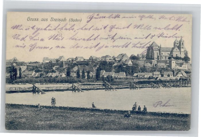 Breisach Rhein Breisach Schiffsbrücke