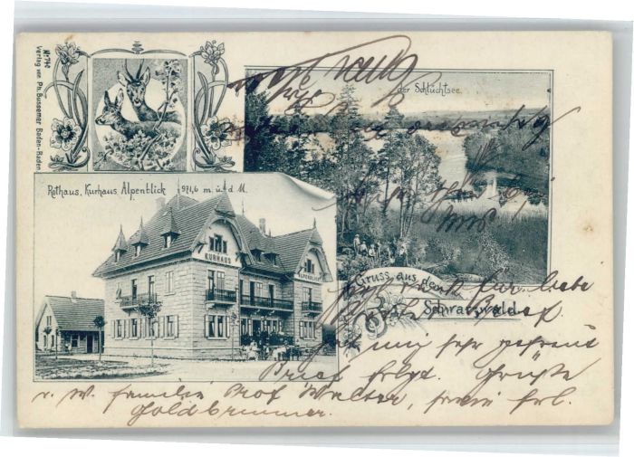 Rothaus Schluechtsee Kurhaus Alpenblick