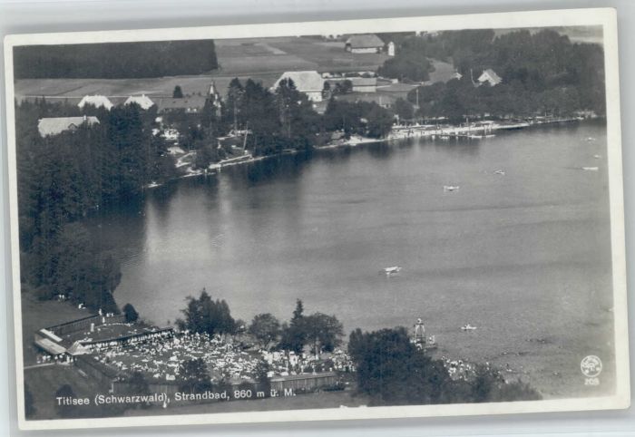 TITISEE Schwarzwald BW Fliegeraufnahme Strandbad